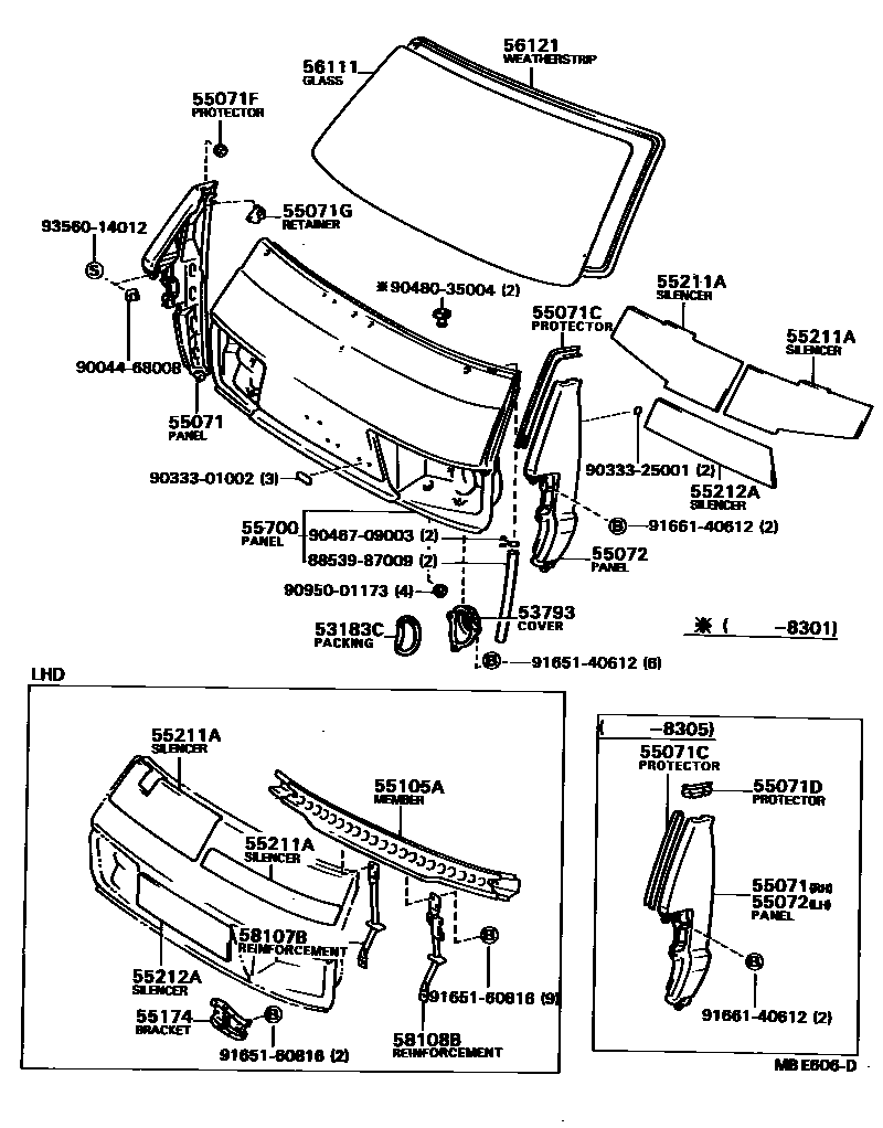 5554 — FRONT PANEL & WINDSHIELD GLASS