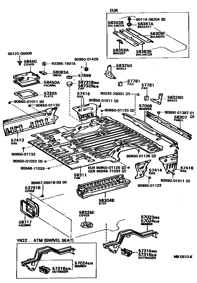 5852 — REAR FLOOR PANEL & REAR FLOOR MEMBER