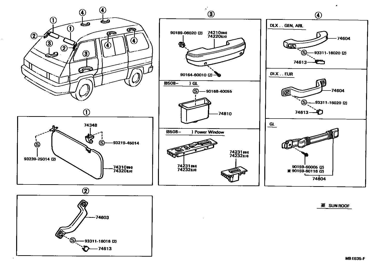 7451 — ARMREST & VISOR