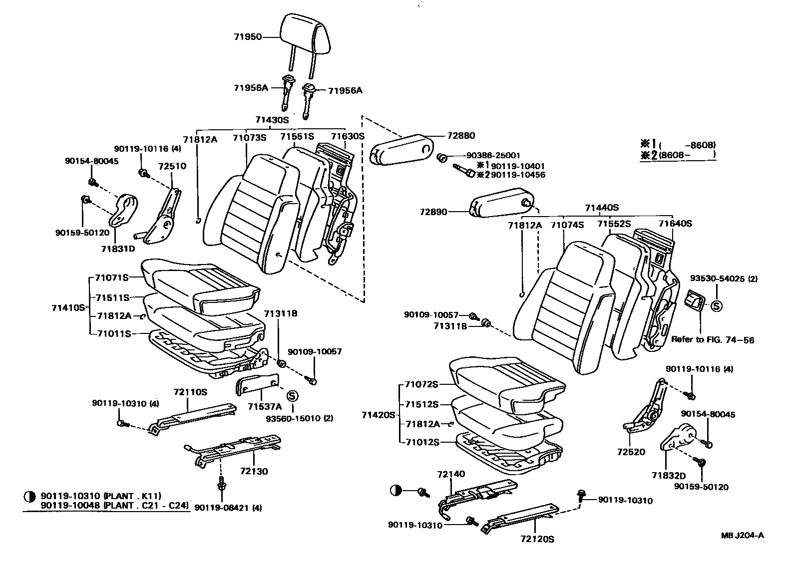 7151 — SEAT & SEAT TRACK