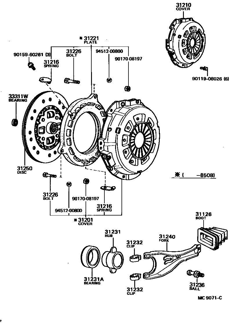 3101 — CLUTCH & RELEASE FORK