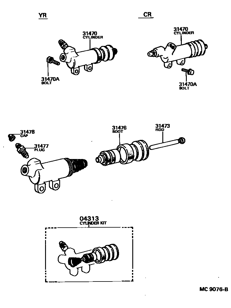 3105 — CLUTCH RELEASE CYLINDER