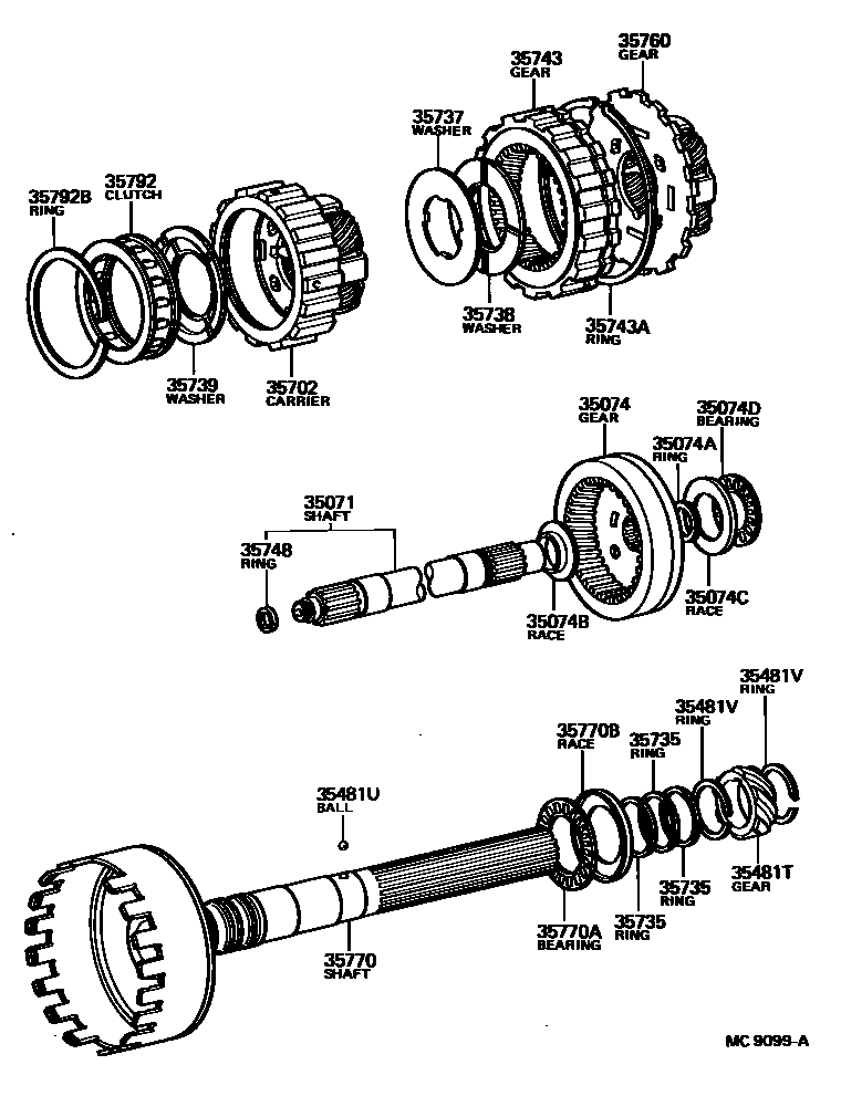 3510 — PLANETARY GEAR, REVERSE PISTON & COUNTER GEAR(ATM)