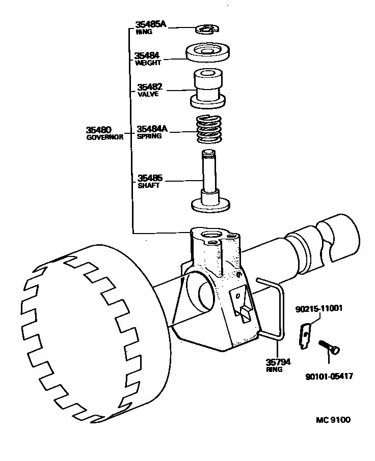 3511 — REAR OIL PUMP & GOVERNOR (ATM)