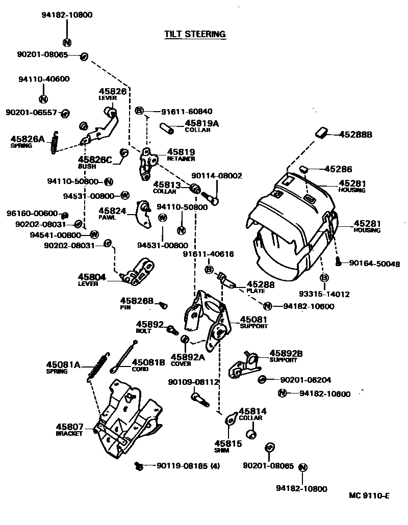4501 — STEERING COLUMN & SHAFT