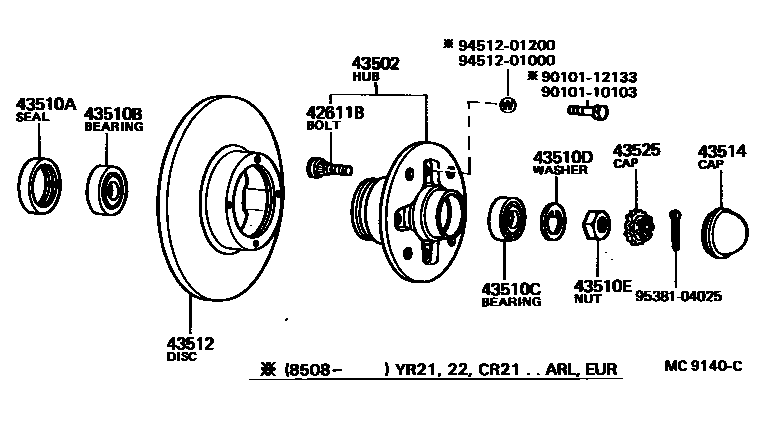 4303 — FRONT AXLE HUB