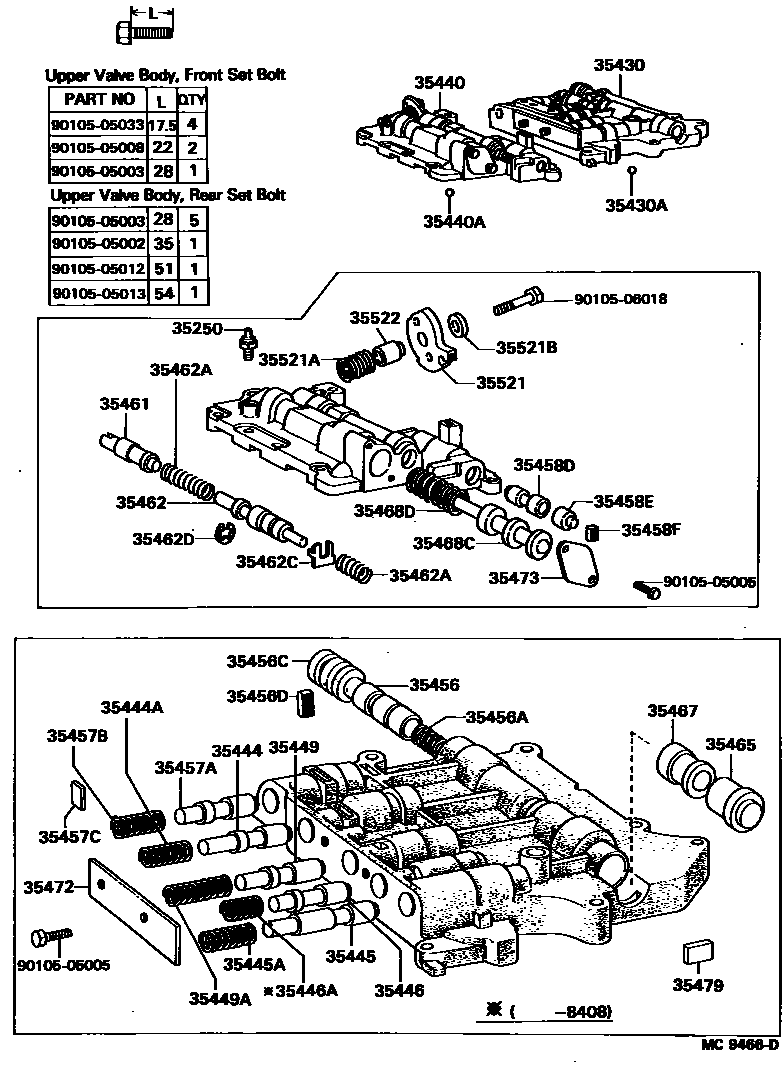 3512 — VALVE BODY & OIL STRAINER (ATM)