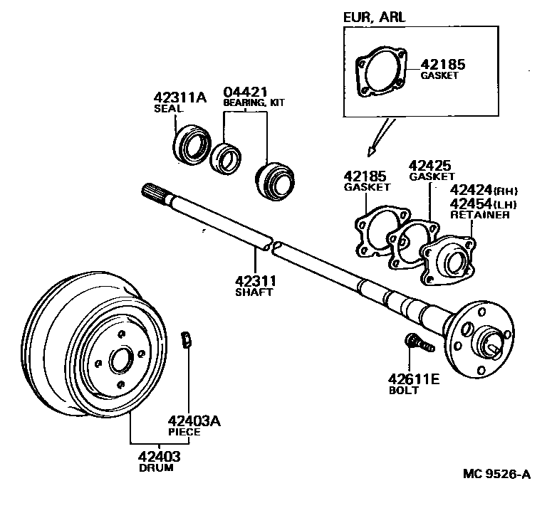 4102 — REAR AXLE SHAFT & HUB