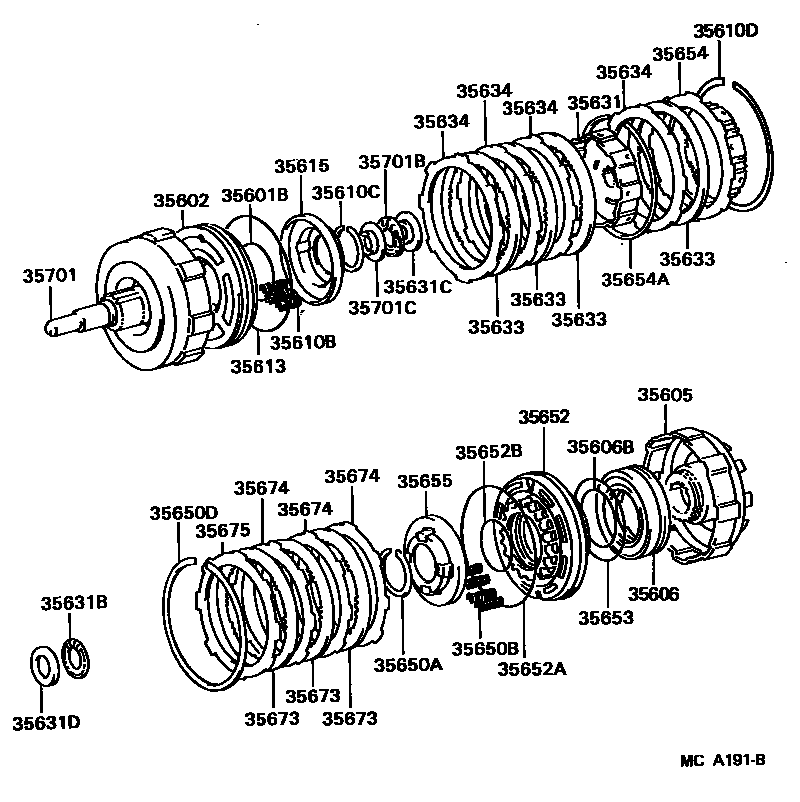 3507 — BRAKE BAND & MULTIPLE DISC CLUTCH (ATM)