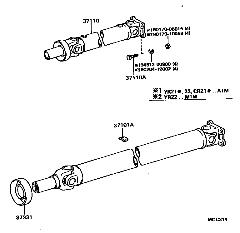3701 — PROPELLER SHAFT & UNIVERSAL JOINT