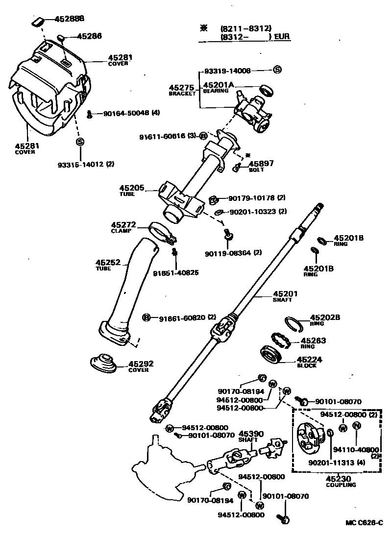 4501 — STEERING COLUMN & SHAFT