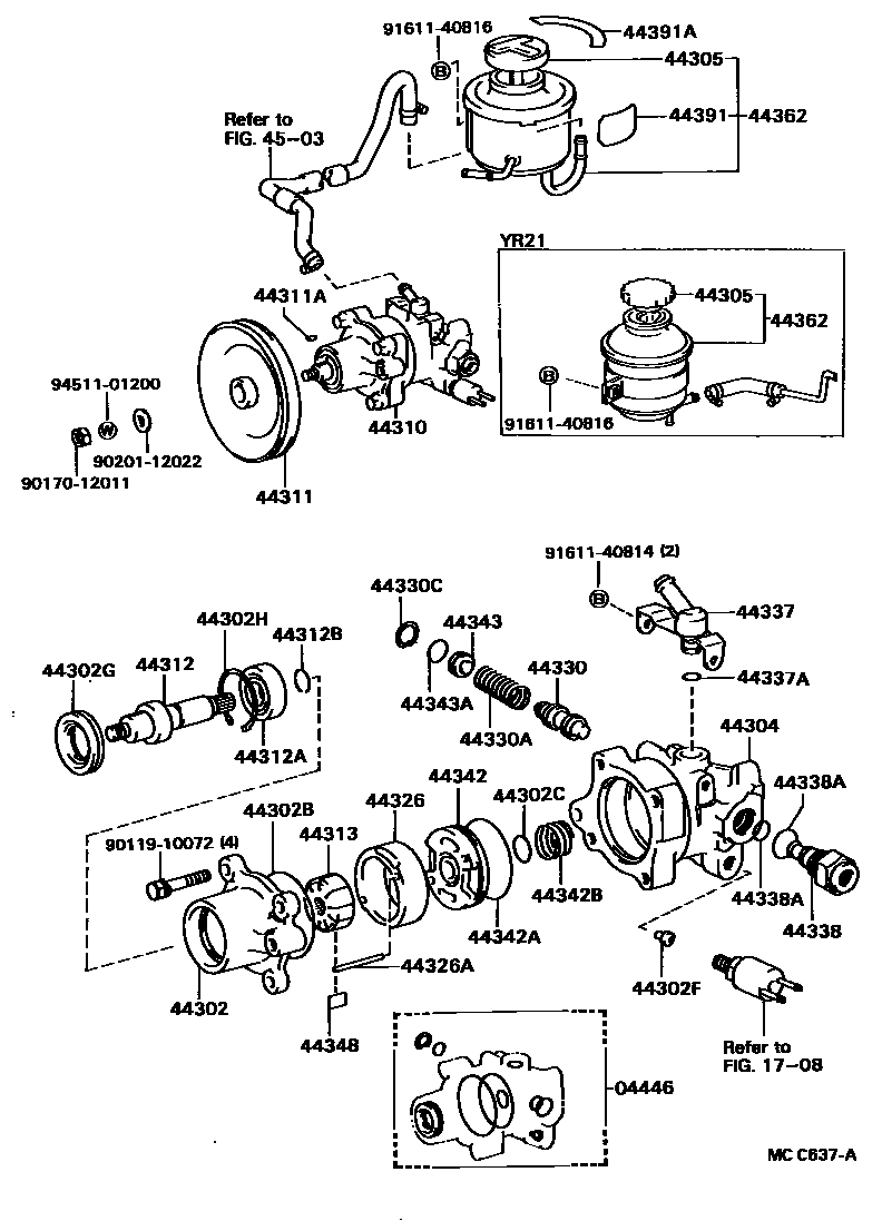 4502 — VANE PUMP & RESERVOIR (POWER STEERING)