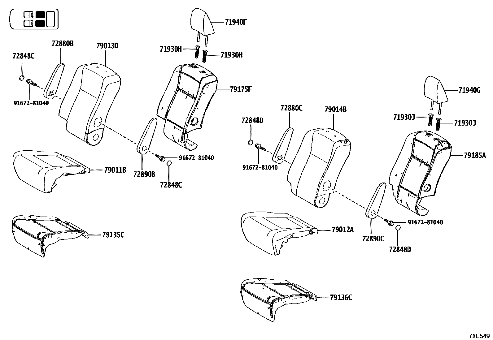 7157 — REAR SEAT &  SEAT TRACK