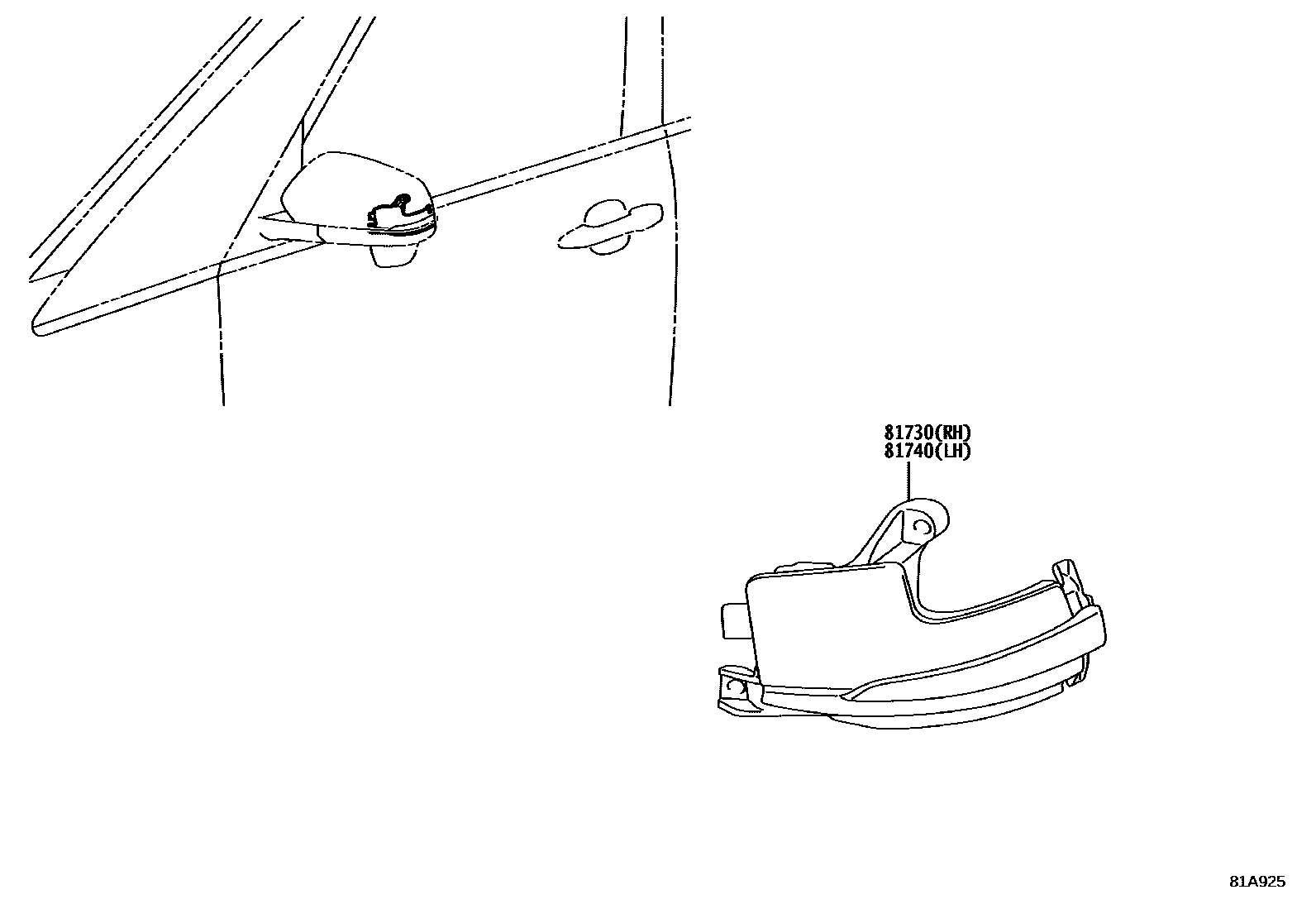 8106 — SIDE TURN SIGNAL LAMP & OUTER MIRROR LAMP