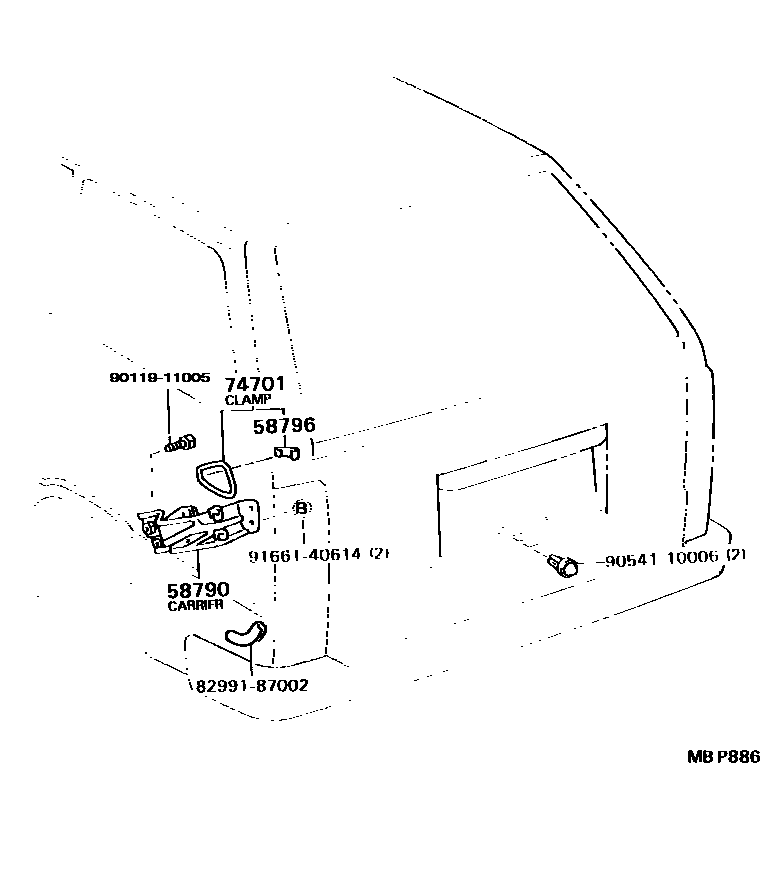 7554 — TOOL BOX & LICENSE PLATE BRACKET