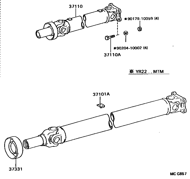 3701 — PROPELLER SHAFT & UNIVERSAL JOINT