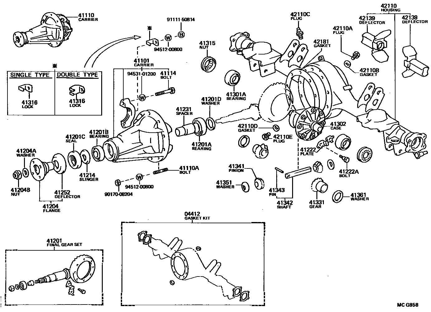 4101 — REAR AXLE HOUSING & DIFFERENTIAL
