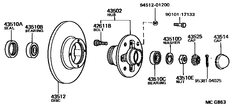 4303 — FRONT AXLE HUB