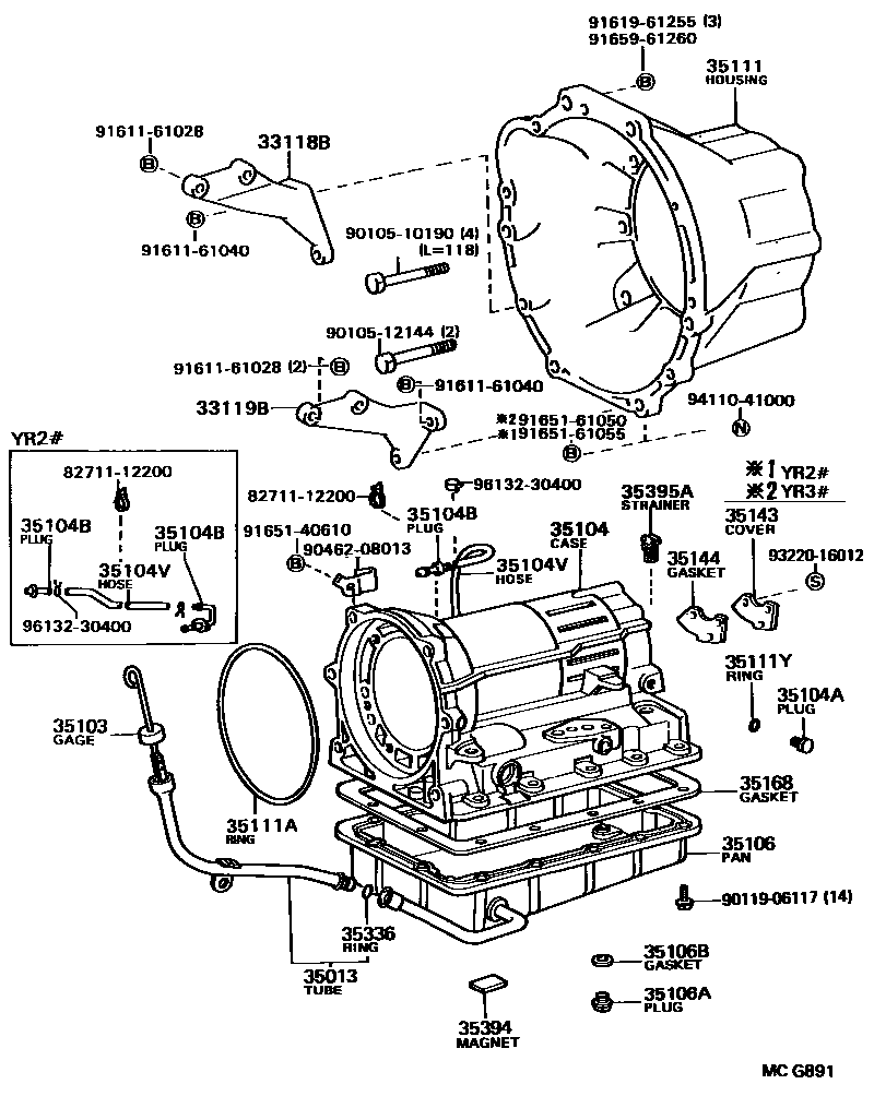 3503 — TRANSMISSION CASE & OIL PAN (ATM)