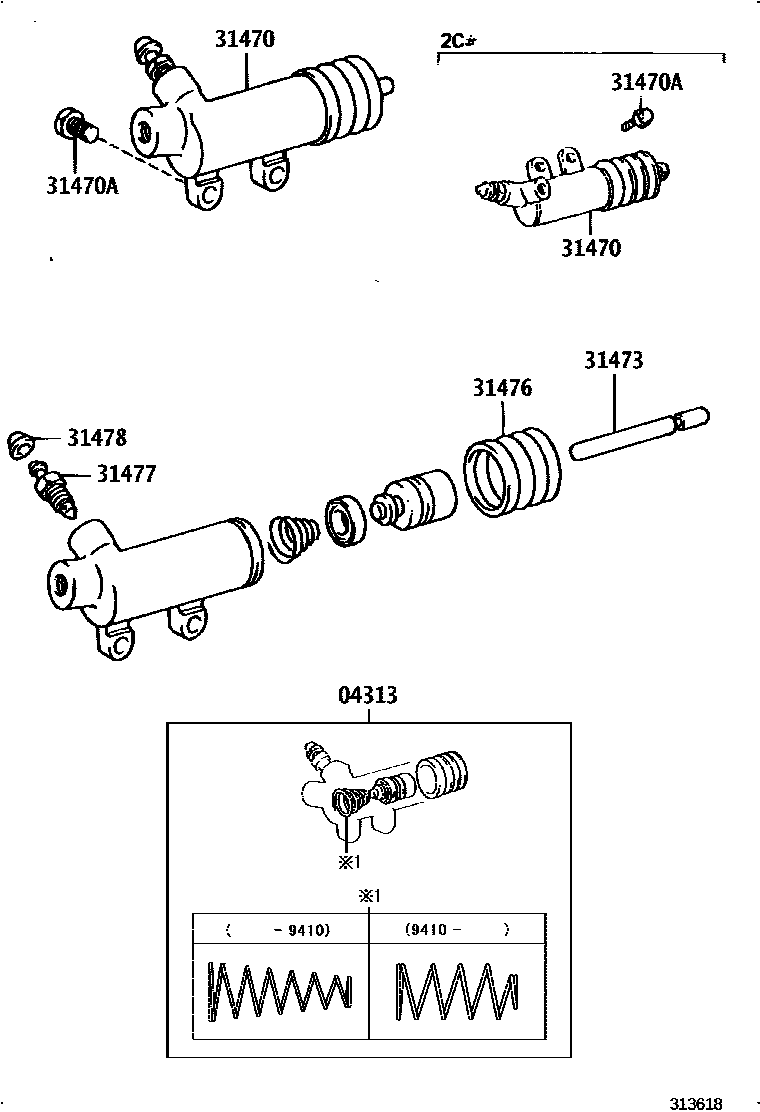 3105 — CLUTCH RELEASE CYLINDER