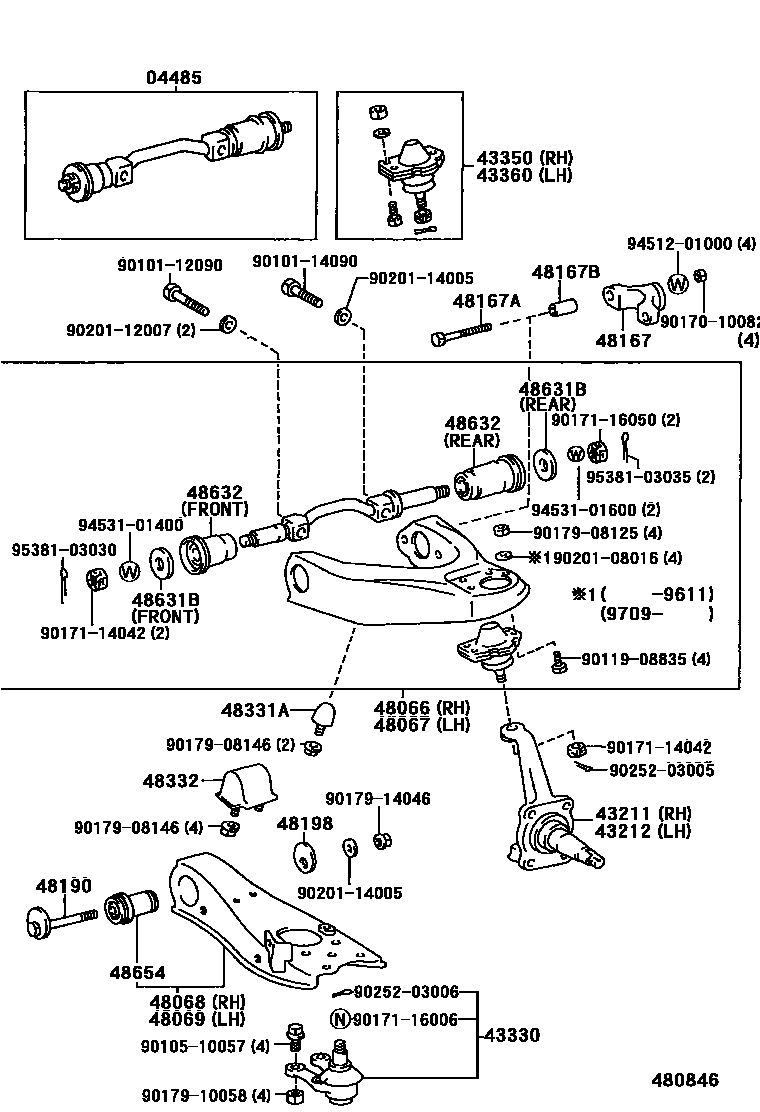 4802 — FRONT AXLE ARM & STEERING KNUCKLE