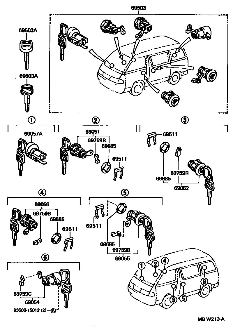6765 — LOCK CYLINDER SET