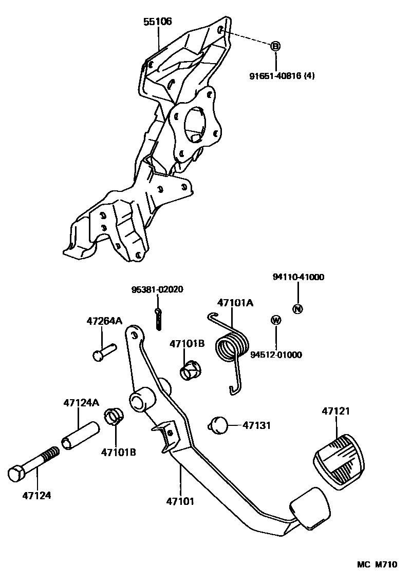 4701 — BRAKE PEDAL & BRACKET