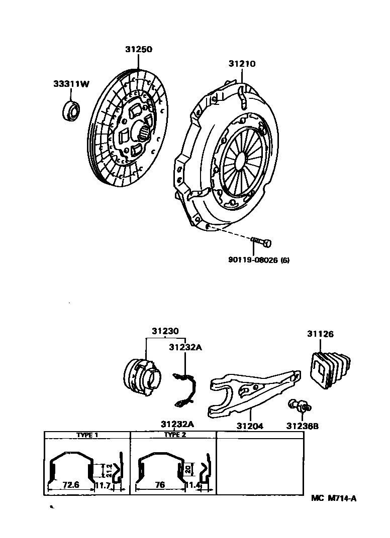 3101 — CLUTCH & RELEASE FORK