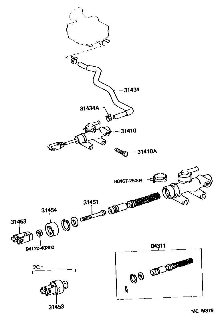 3103 — CLUTCH MASTER CYLINDER