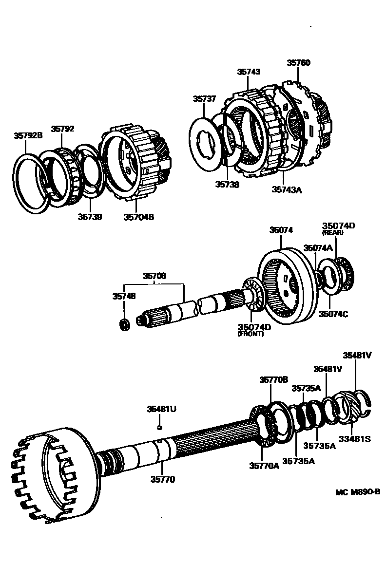 3510 — PLANETARY GEAR, REVERSE PISTON & COUNTER GEAR(ATM)