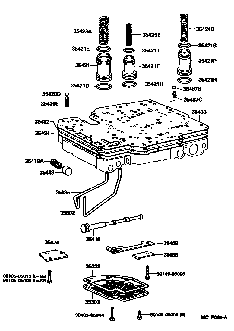 3512 — VALVE BODY & OIL STRAINER (ATM)
