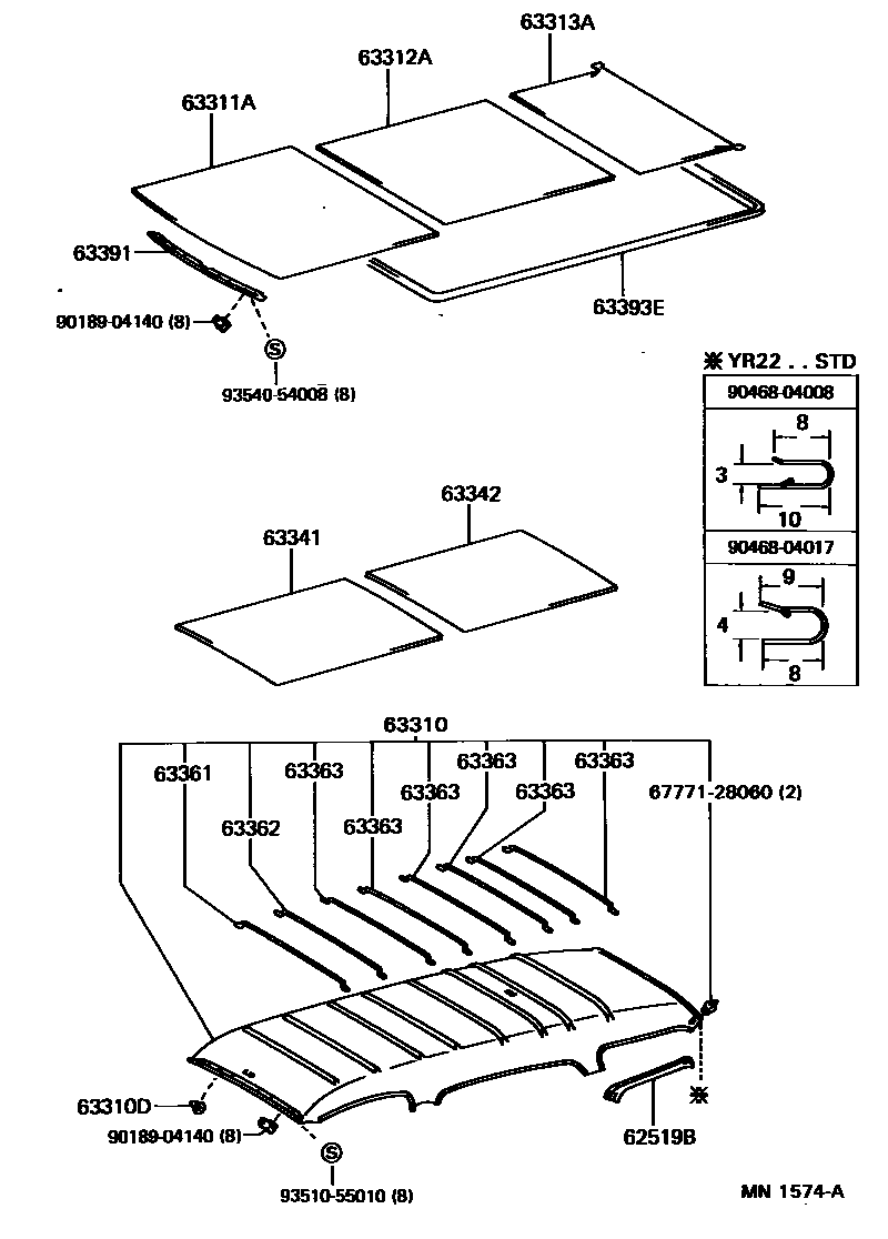 6452 — ROOF HEADLINING & SILENCER PAD