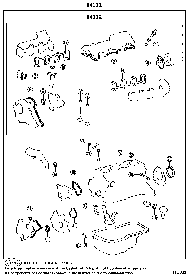 1103 — ENGINE OVERHAUL GASKET KIT