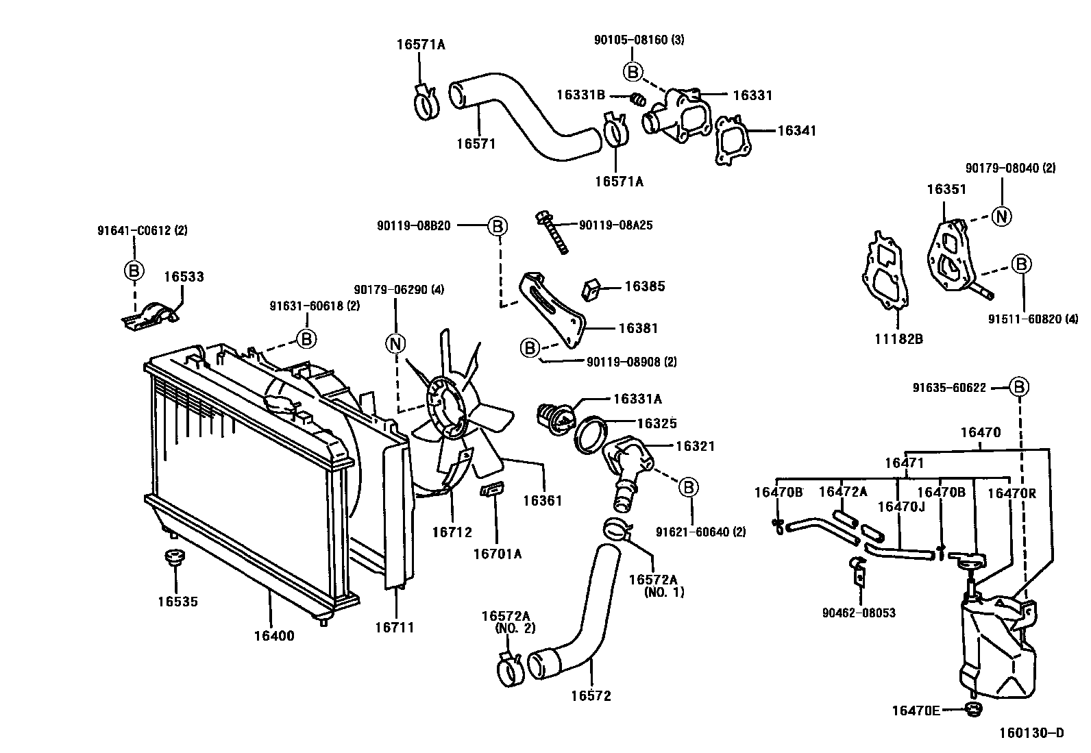1603 — RADIATOR & WATER OUTLET