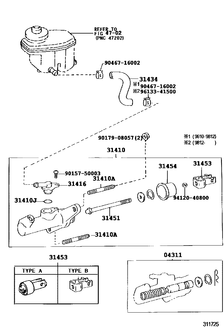 3103 — CLUTCH MASTER CYLINDER