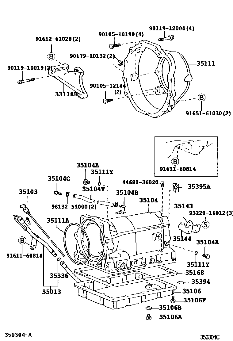3503 — TRANSMISSION CASE & OIL PAN (ATM)