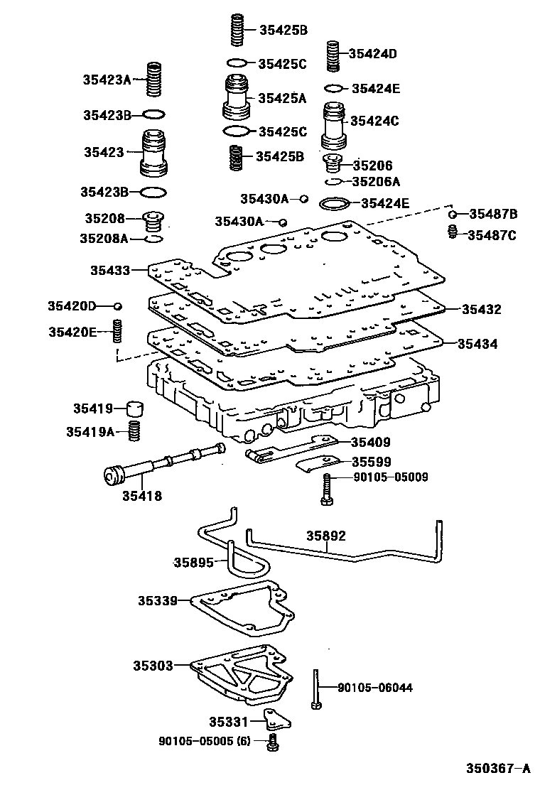 3512 — VALVE BODY & OIL STRAINER (ATM)