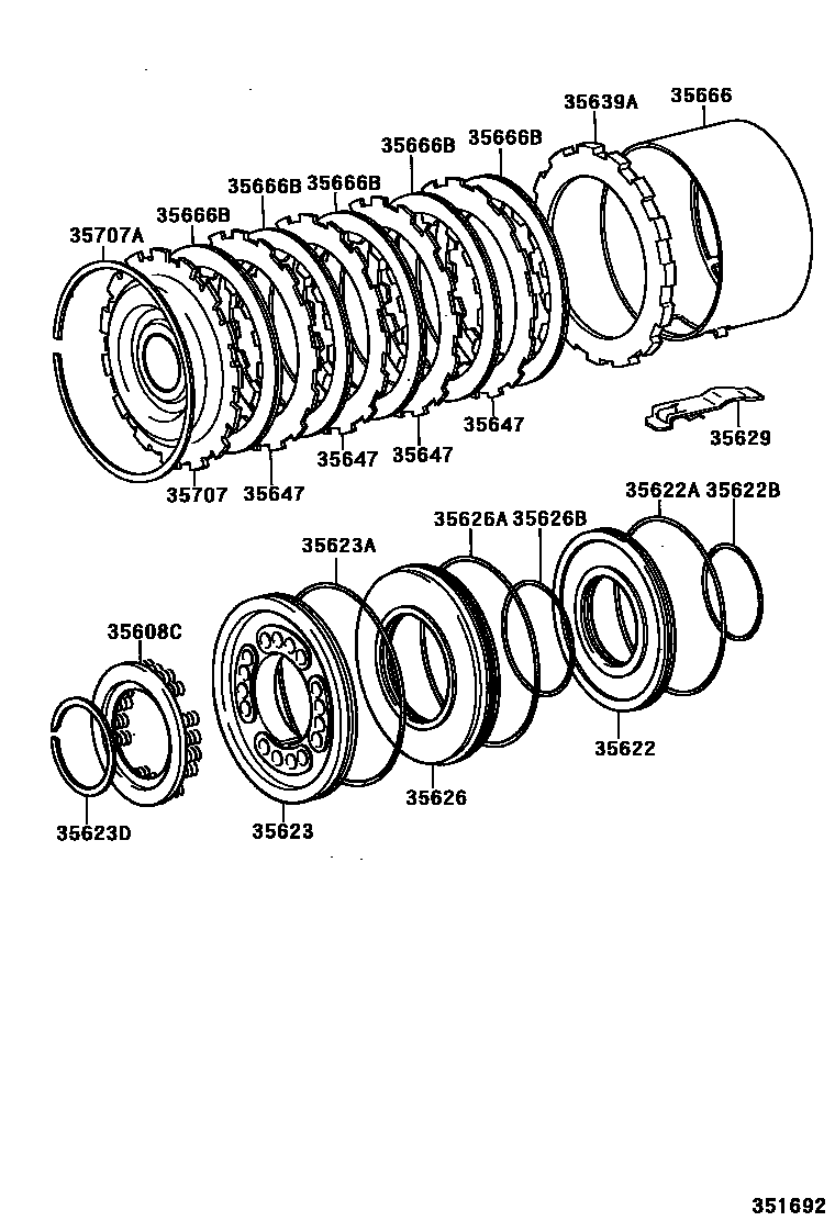 3509 — BRAKE NO.3, 1ST & REVERSE BRAKE (ATM)