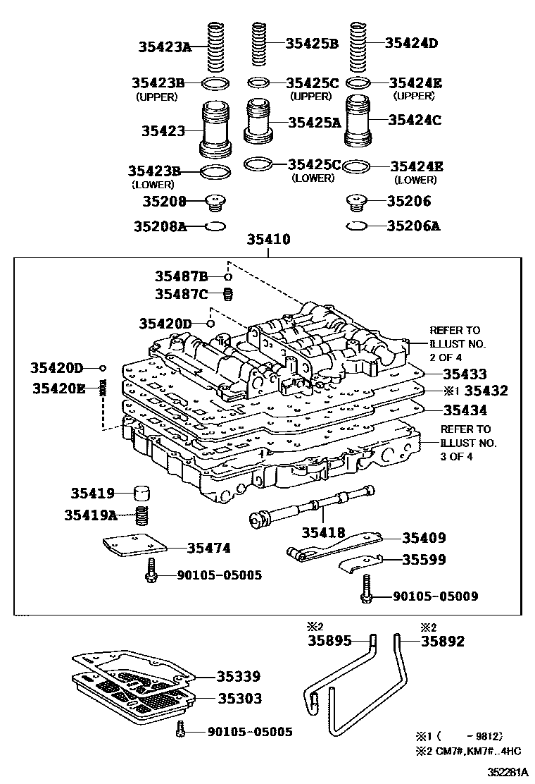 3512 — VALVE BODY & OIL STRAINER (ATM)