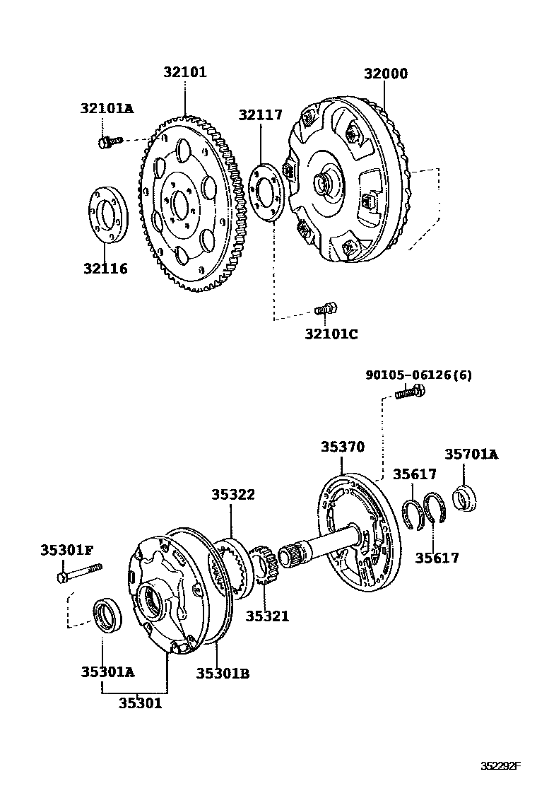 3502 — TORQUE CONVERTER, FRONT OIL PUMP & CHAIN (ATM)