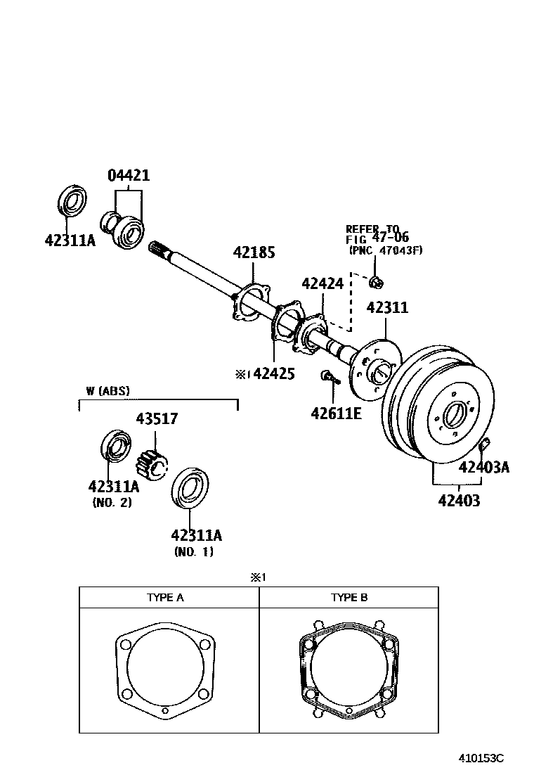 4102 — REAR AXLE SHAFT & HUB