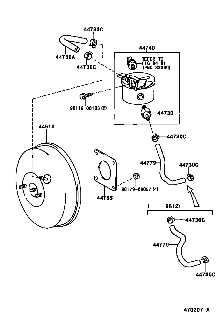 4703 — BRAKE BOOSTER & VACUUM TUBE