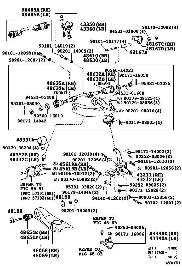 4802 — FRONT AXLE ARM & STEERING KNUCKLE