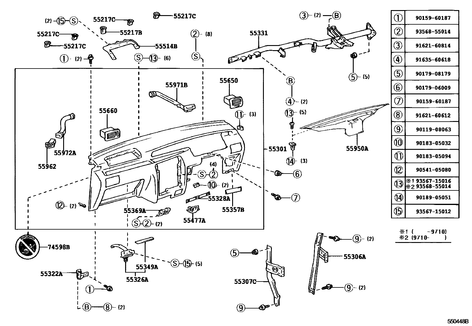 5551 — INSTRUMENT PANEL & GLOVE COMPARTMENT