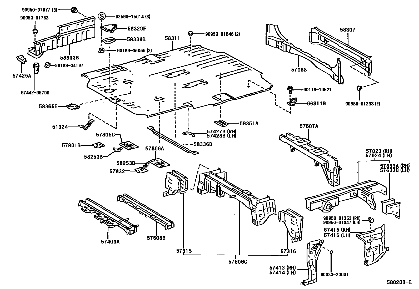 5852 — REAR FLOOR PANEL & REAR FLOOR MEMBER