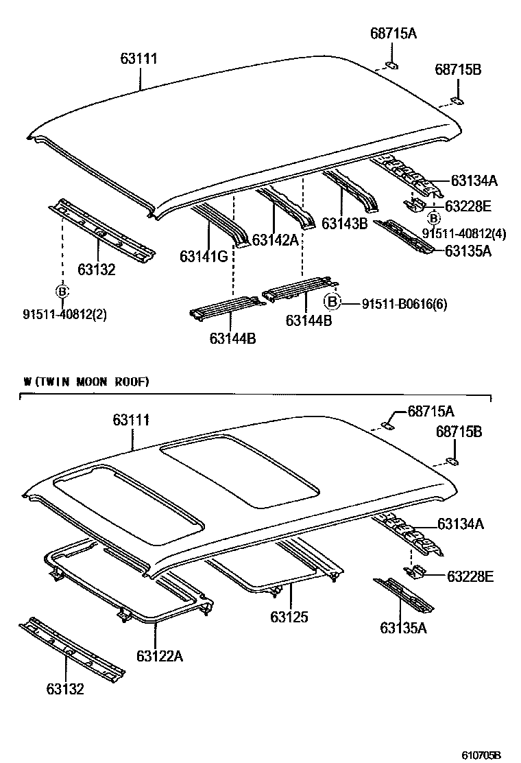 6153 — ROOF PANEL & BACK PANEL