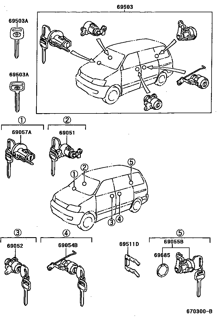 6765 — LOCK CYLINDER SET