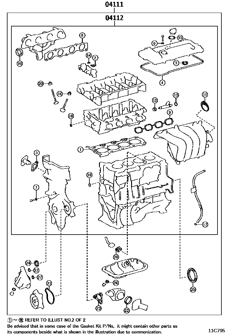 1103 — ENGINE OVERHAUL GASKET KIT