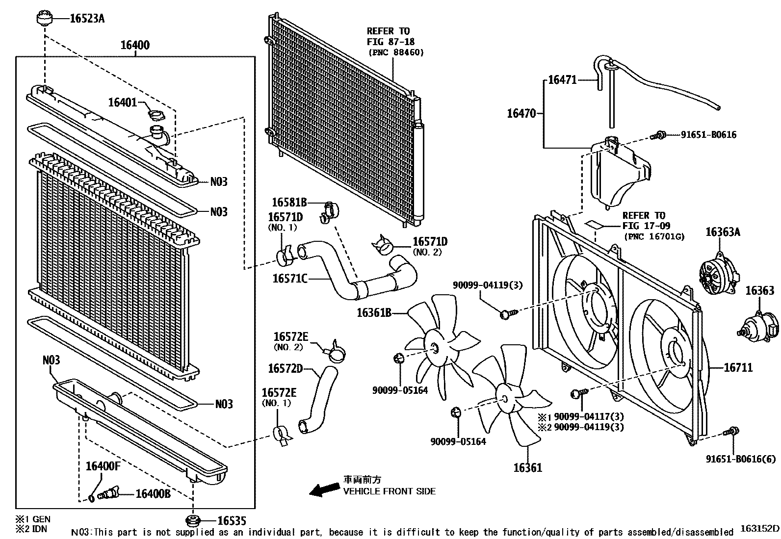 1603 — RADIATOR & WATER OUTLET