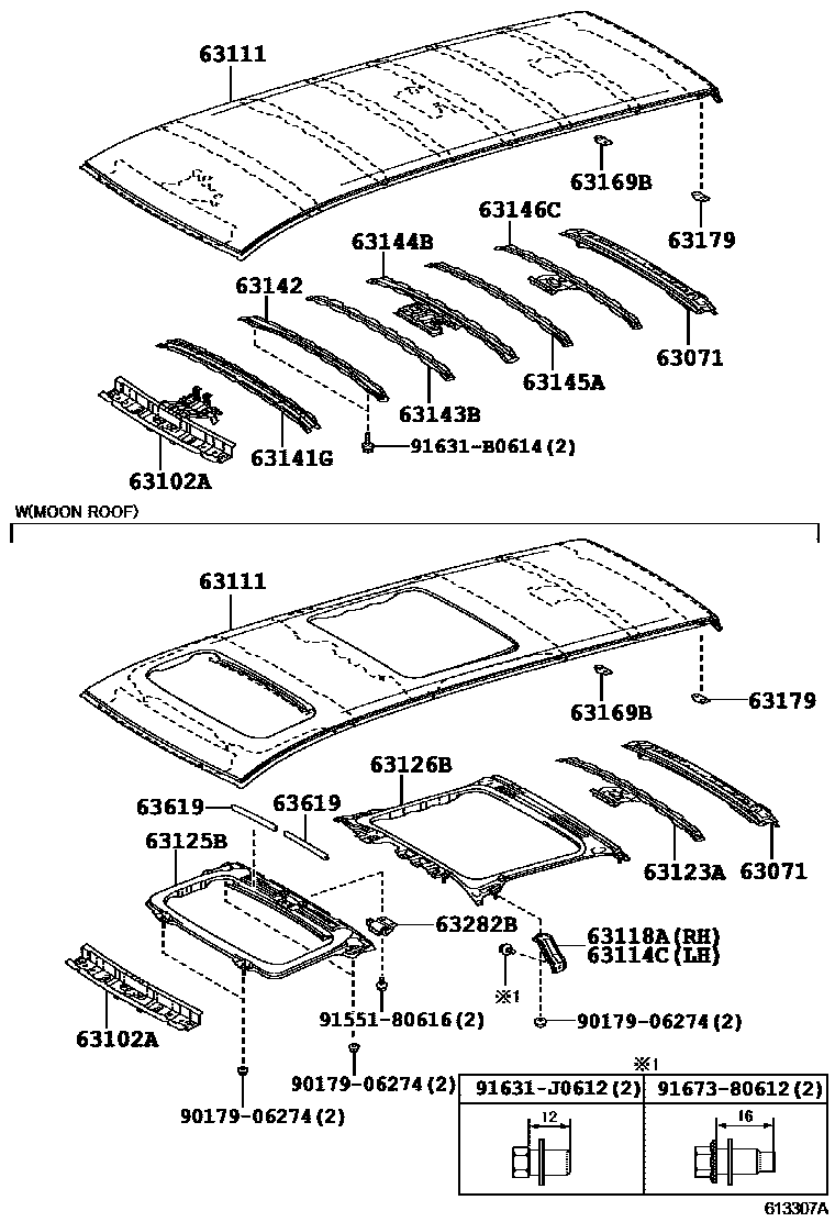 6153 — ROOF PANEL & BACK PANEL